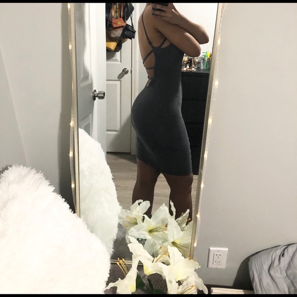 🎉🎉HOST PICK🎉🎉SALE‼️🎉NWOT🌹Smokey Grey Dress🌹 - Picture 5 of 6